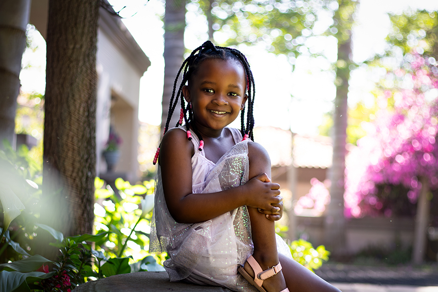 girl on bench